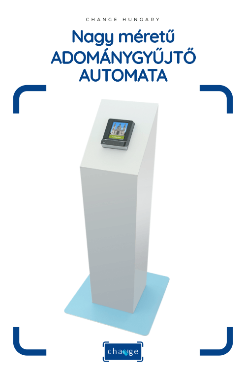 Nagy méretű adománygyűjtő automata